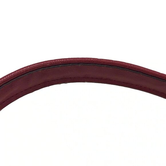 Auth COACH Daisy Poppy Signature Hobo F20064 Khaki Red Jacquard Patent Leather - Picture 7 of 12